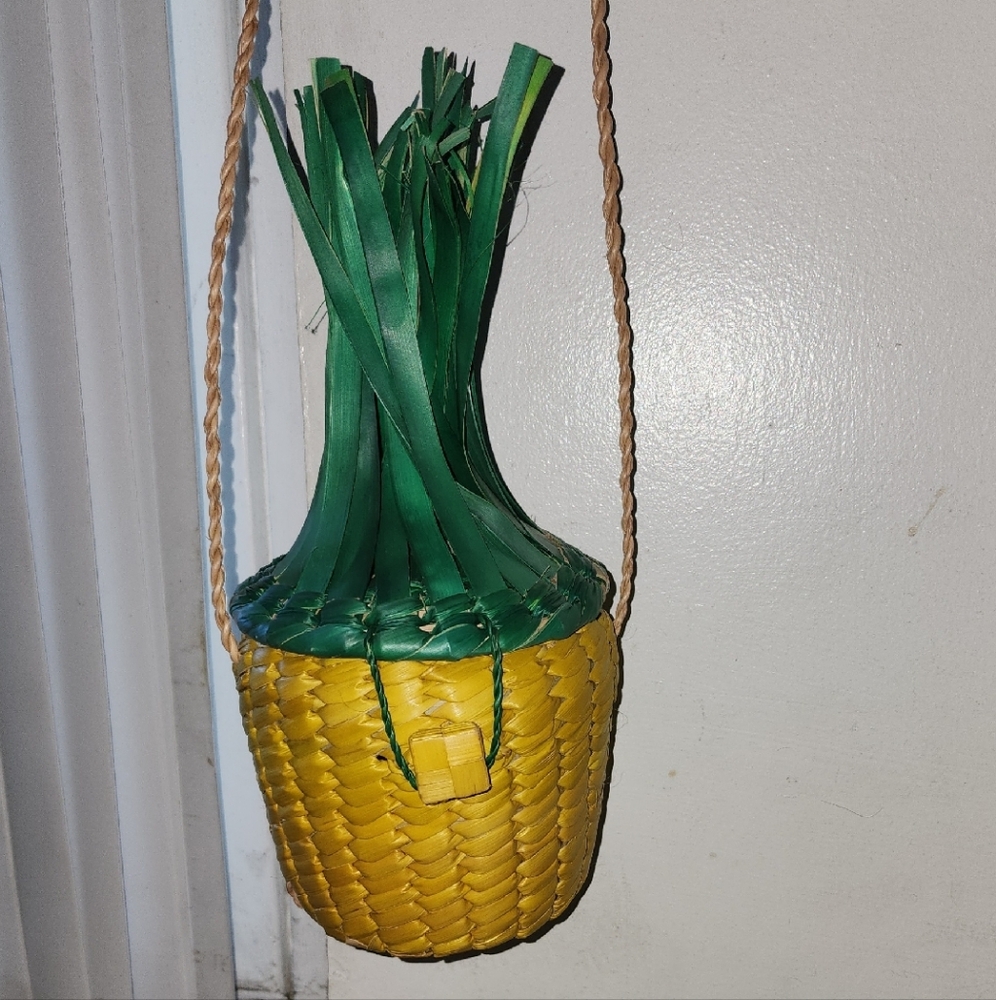 Pineapple Handmade Shaped  Woven Shoulder Bag Made In Oaxaca Mexico